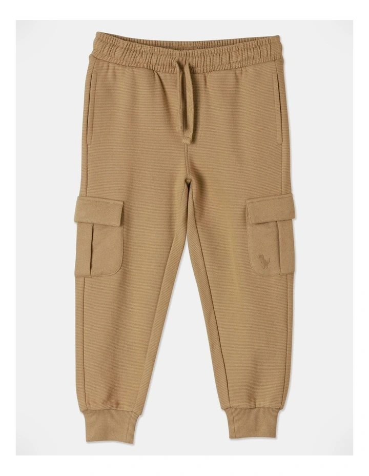 French Terry Ottman Cargo Pant in Stone