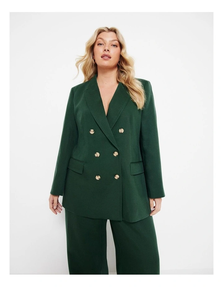 The Soft Twill Blazer in Dark Green