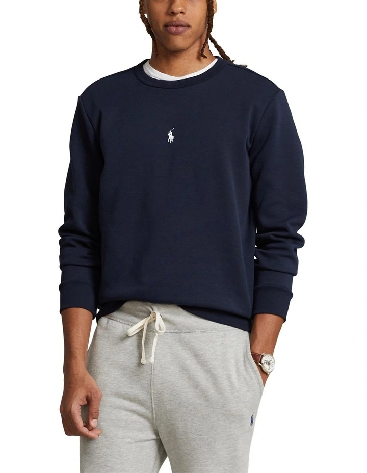 Double-Knit Sweatshirt in Navy