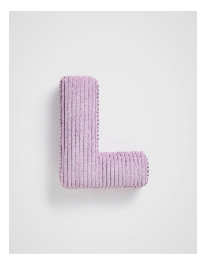 Orchid Cord Initial Cushion L in Purple
