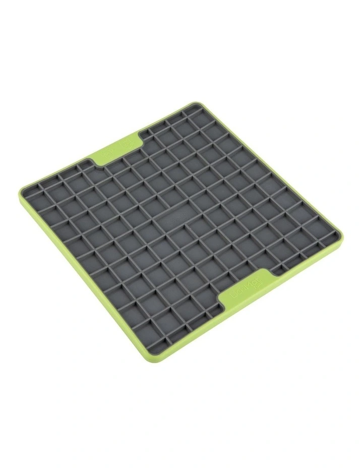 LickiMat Playdate Tuff Slow Food Bowl Anti-Anxiety Mat for Dogs in Green