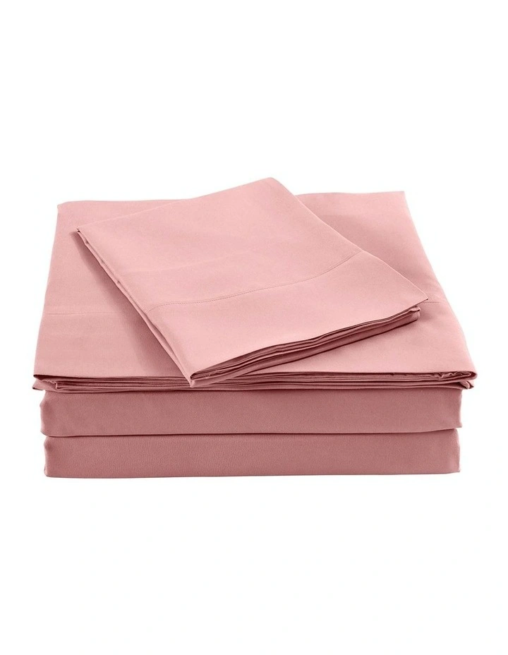 1000TC Bamboo Blended King Sheet Set in Blush