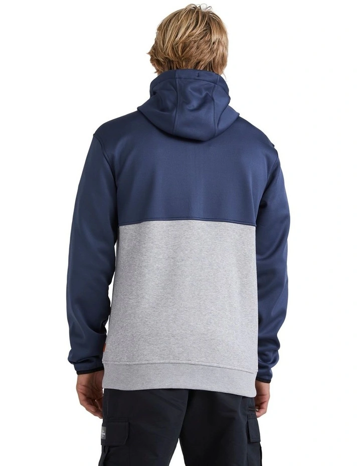Burnz Zip-Up Hoodie in Mood Indigo