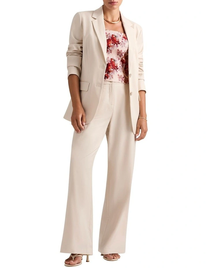 Lucille Wool Blend Blazer in Macadamia
