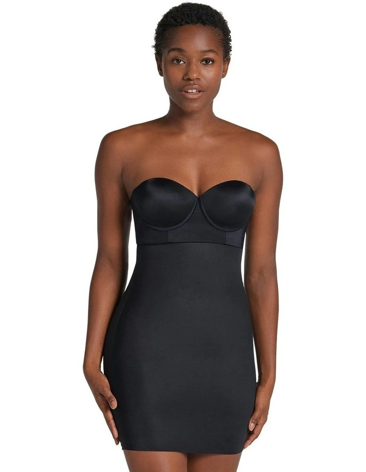 Zip-and-Sculpt Total Zip Up Full Body Shaper in Black
