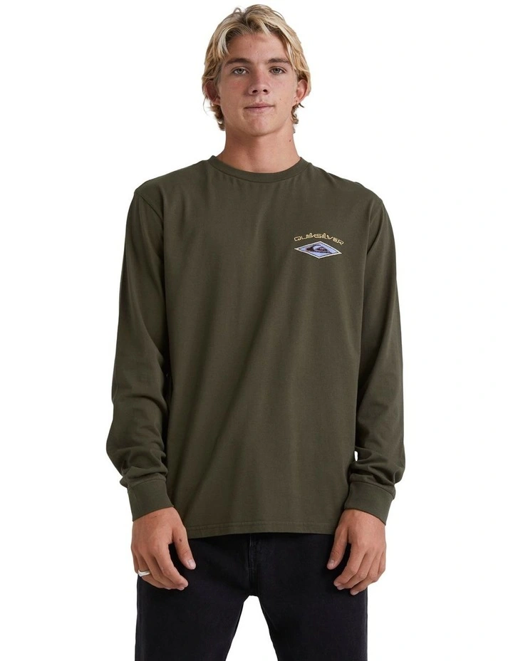 Diamond Long Sleeve T-shirt in Grape Leaf