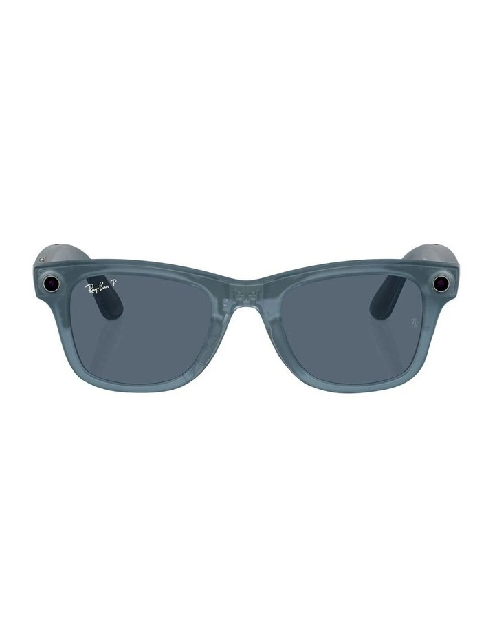 Meta Wayfarer Polarised Sunglasses in Blue