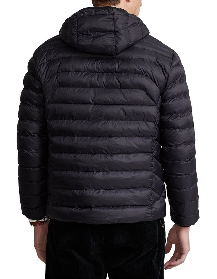 The Colden Packable Hooded Jacket in Black