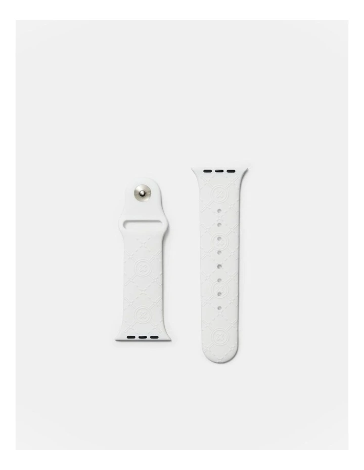 Mim-gram Silicone Watch Band 44mm in White