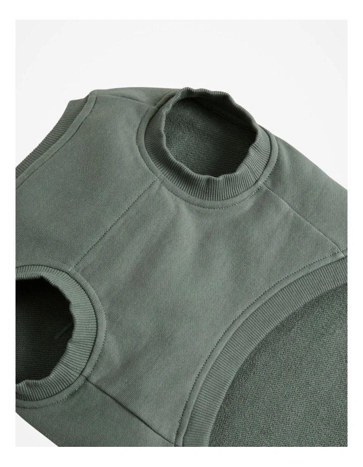 Enzo Australian Cotton Heritage Sweat in Sage