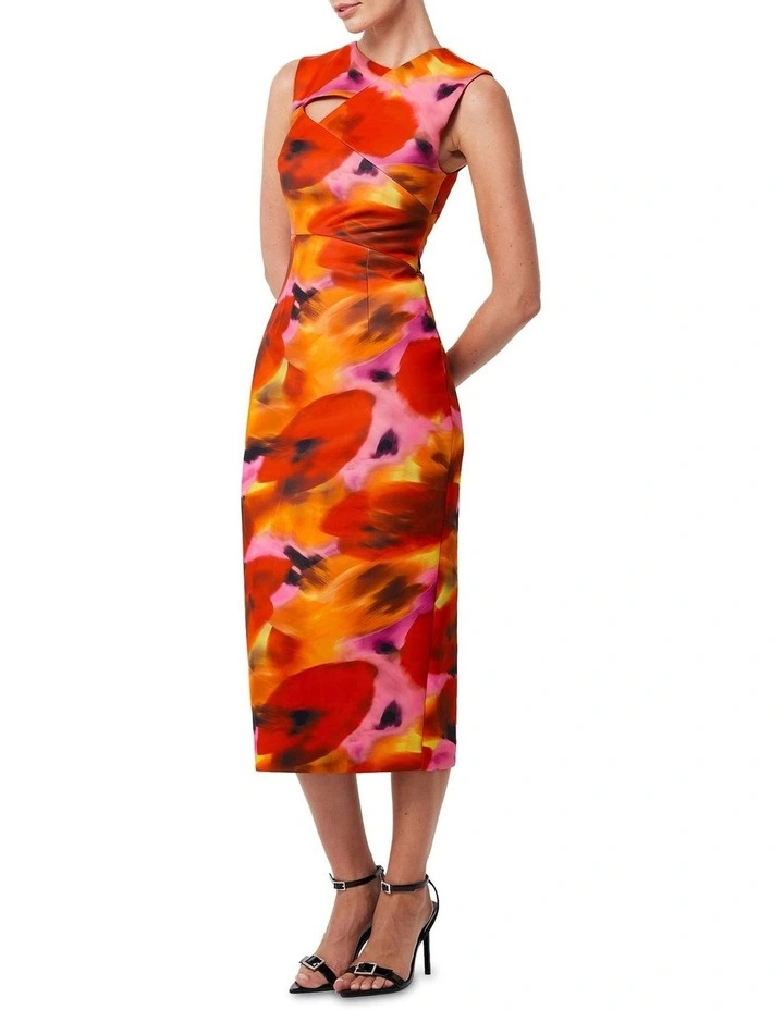 Allure Midi Dress in Orange
