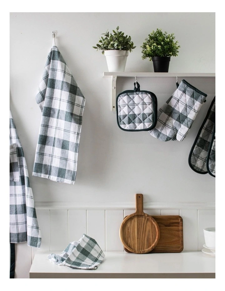 Eco Plaid Pot Holder 2 Pack in Green