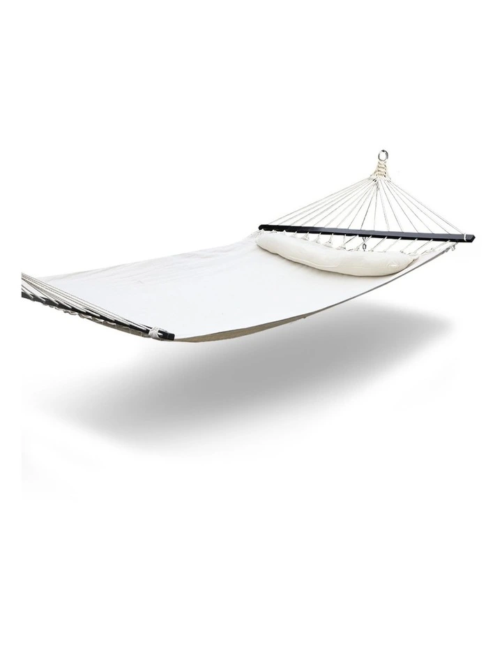 Hammock Double Swing Bed with Hanging Kit In Cream