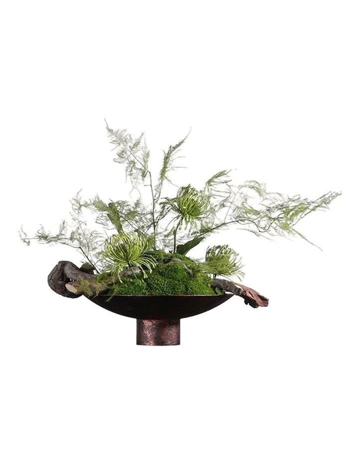 Preserved Moss Art in Metal Iron Base & Bonsai Fragrance