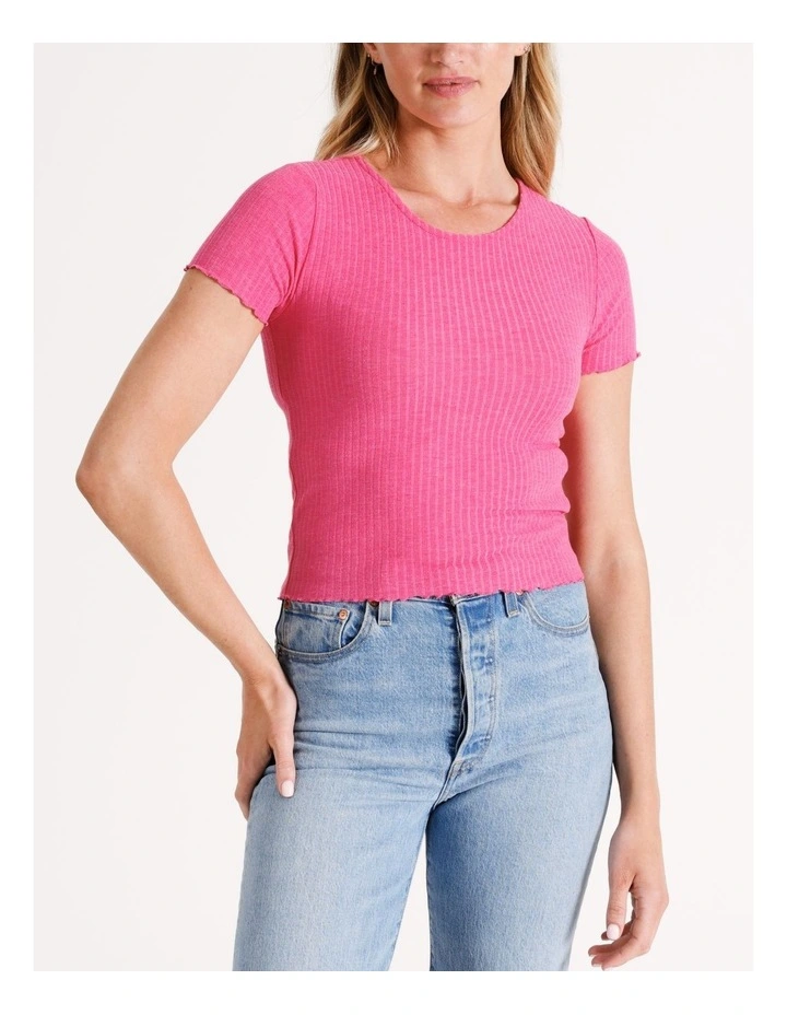 Emma Short Top in Fuchsia