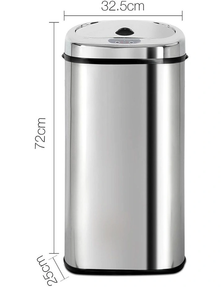 50L Stainless Steel Motion Sensor Rubbish Bin