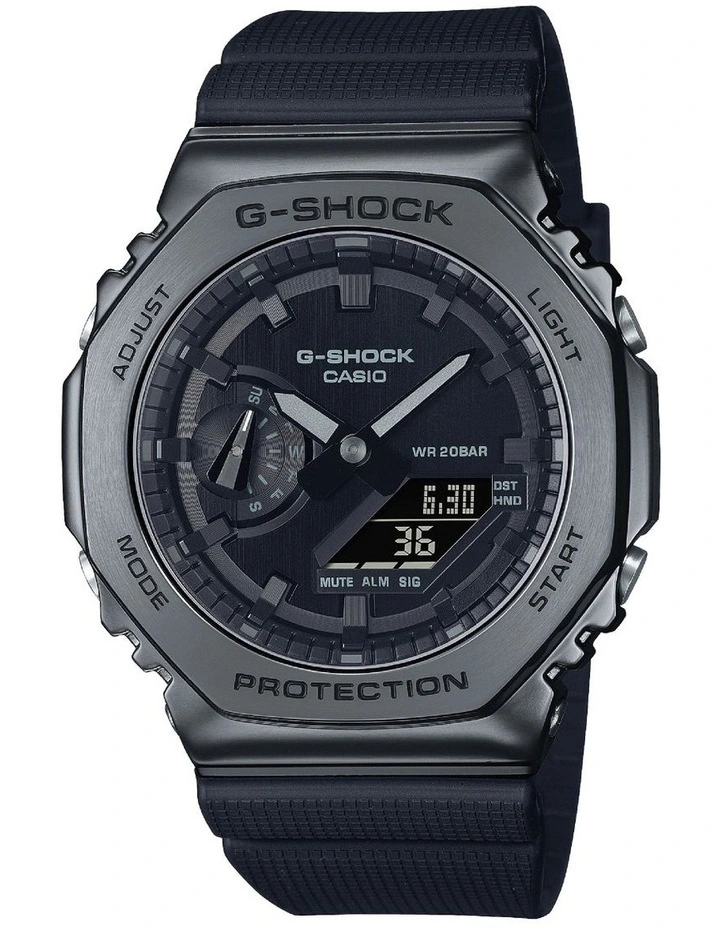 Resin/Stainless Steel Watch in Black