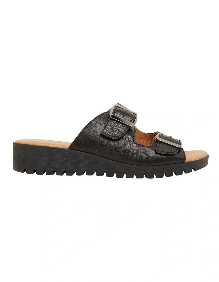 Gadget Sandals in Black Leather