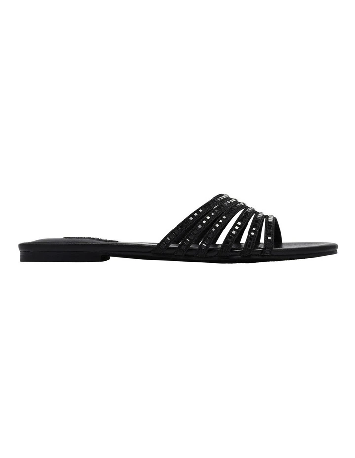 Lacee Flat Sandal in Black