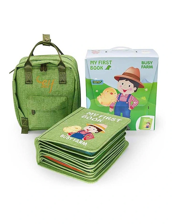 My First Book 11 Kids Busy Farm Early Education Learning Gift in Green