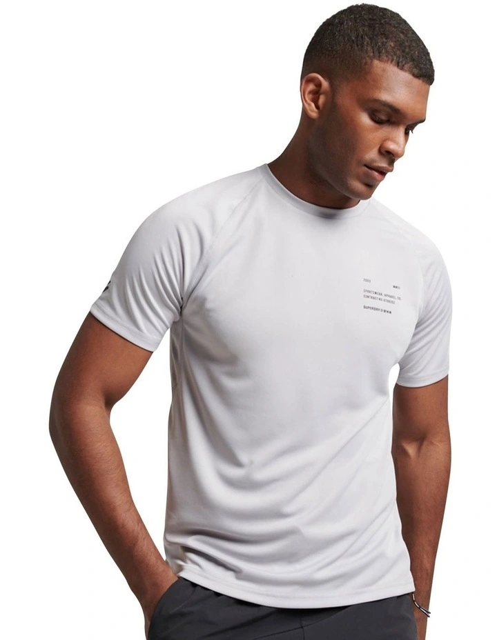 Train Active Graphic Tee in Moonlight Grey