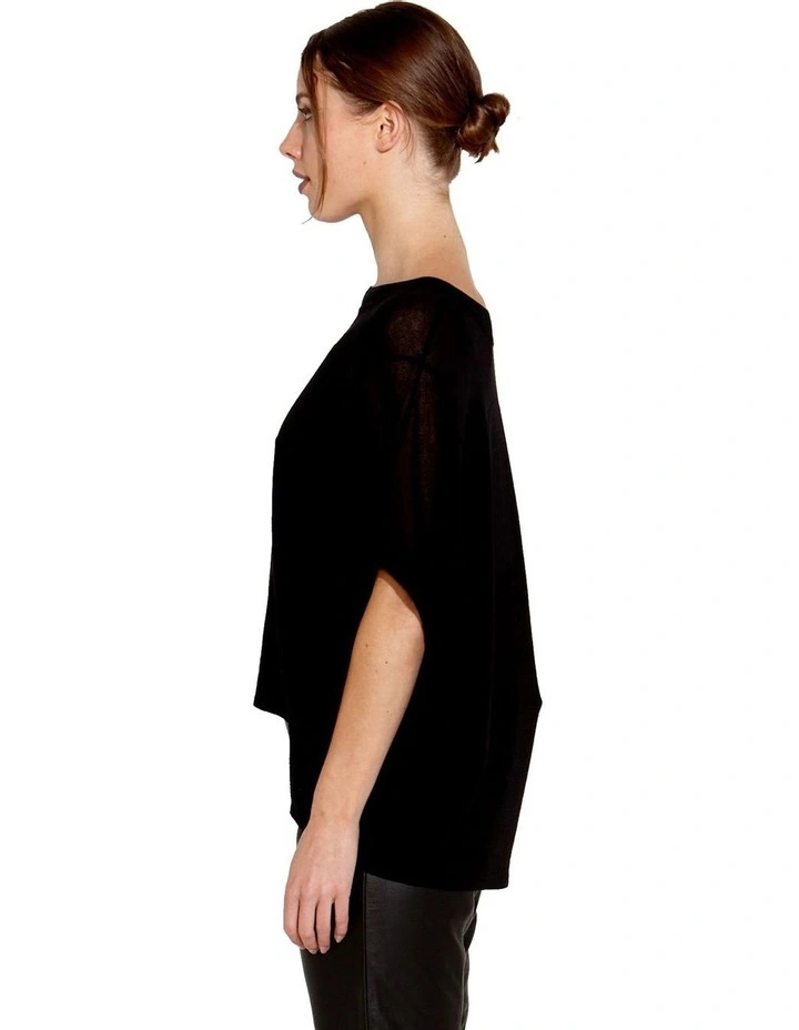 Irises Knit Top in Black