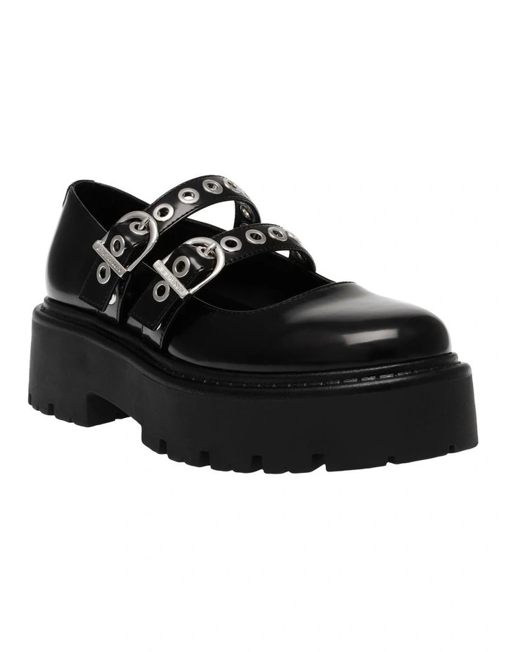 Overt Chunky Mary Jane Shoes in Black