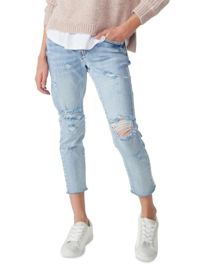 Harper Straight Jean in Pale Indigo