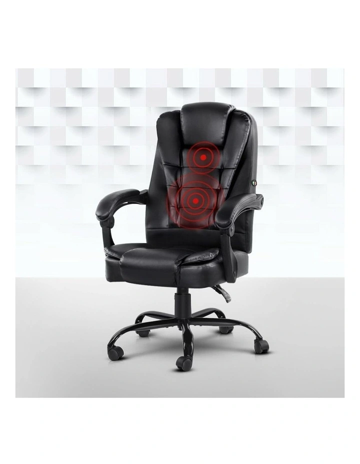 2 Point Massage Office Chair in Black