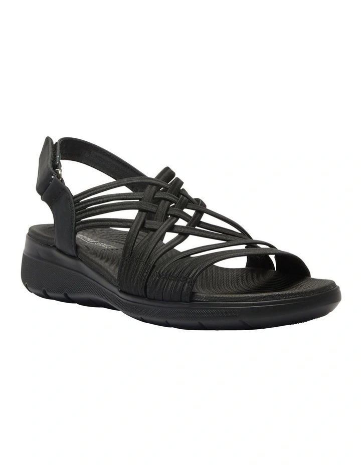 Luna Sandals in Black on Black