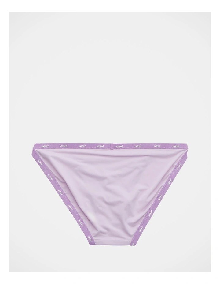 Microfiber String Bikini Underwear in Violet Flurry