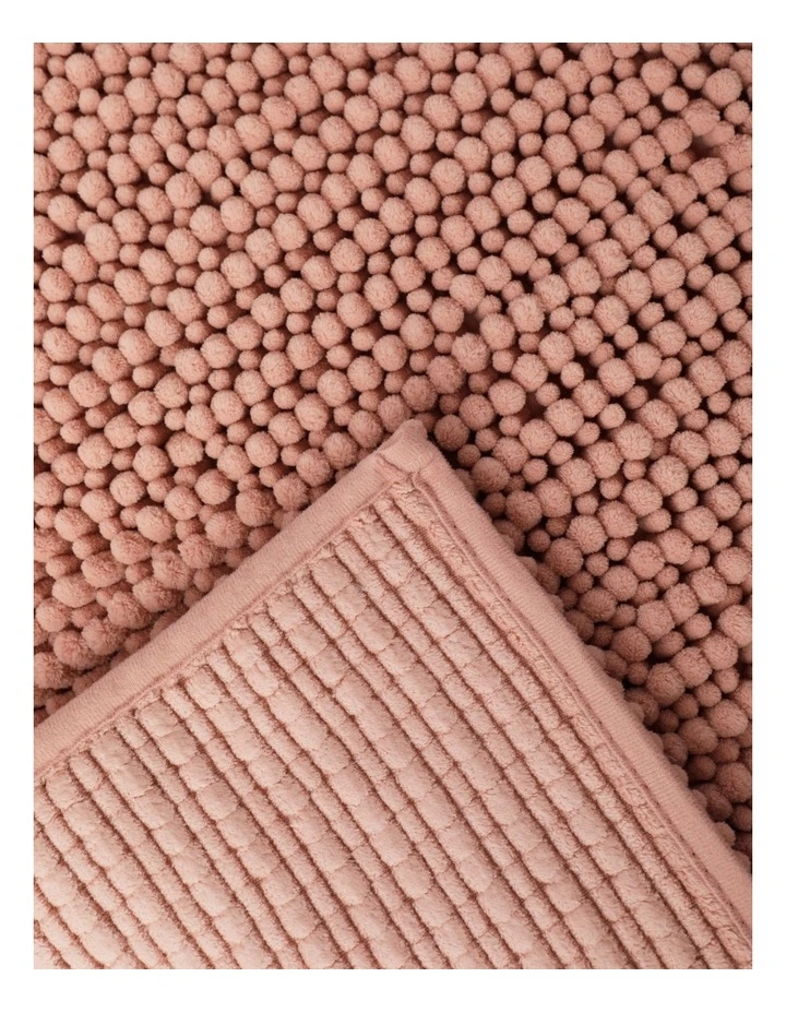 Norfolk Super Soft Microfibre Bath Mat in Pink Clay