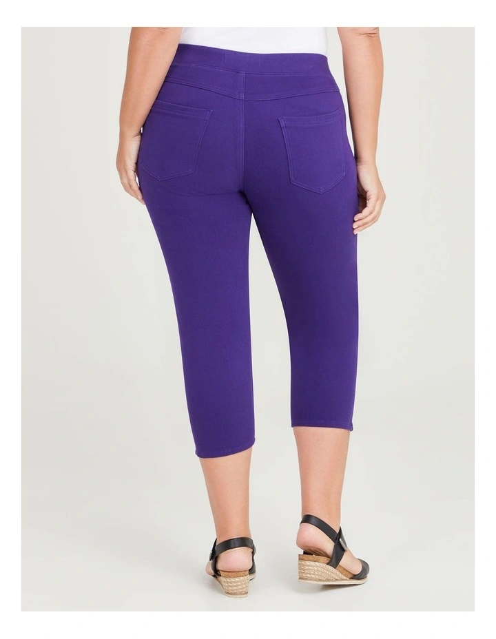 The Bestfriend Crop Jegging in Oxford Purple
