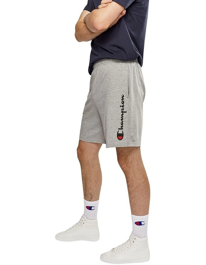 Script Jersey Short in Oxford Heather