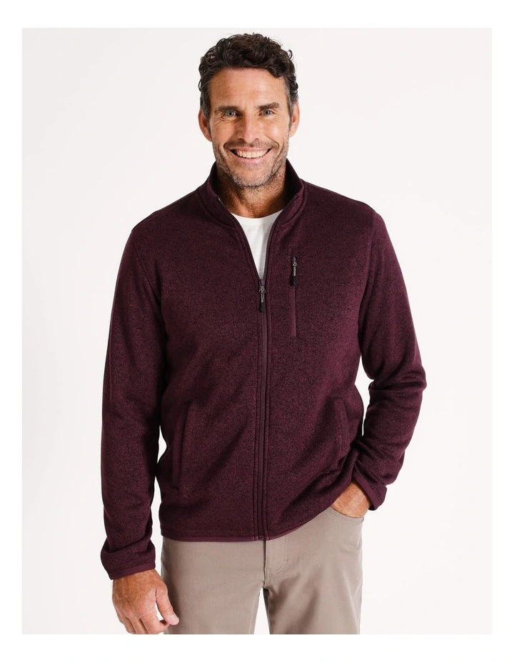 Ribble Valley Fleece Sweat in Burgundy