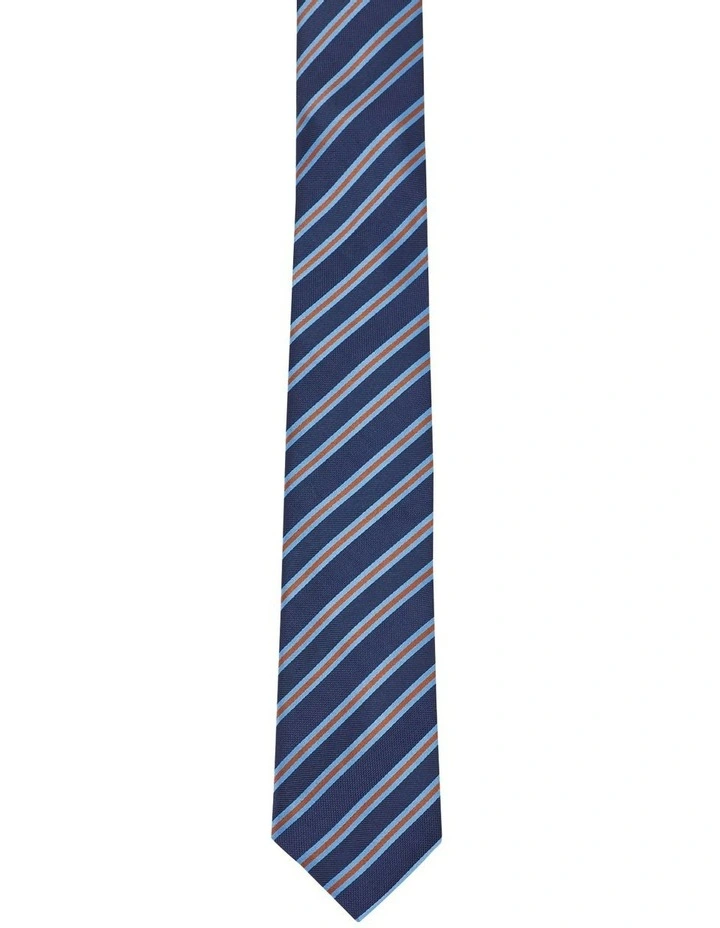 Classic Stripe Tie in Blue