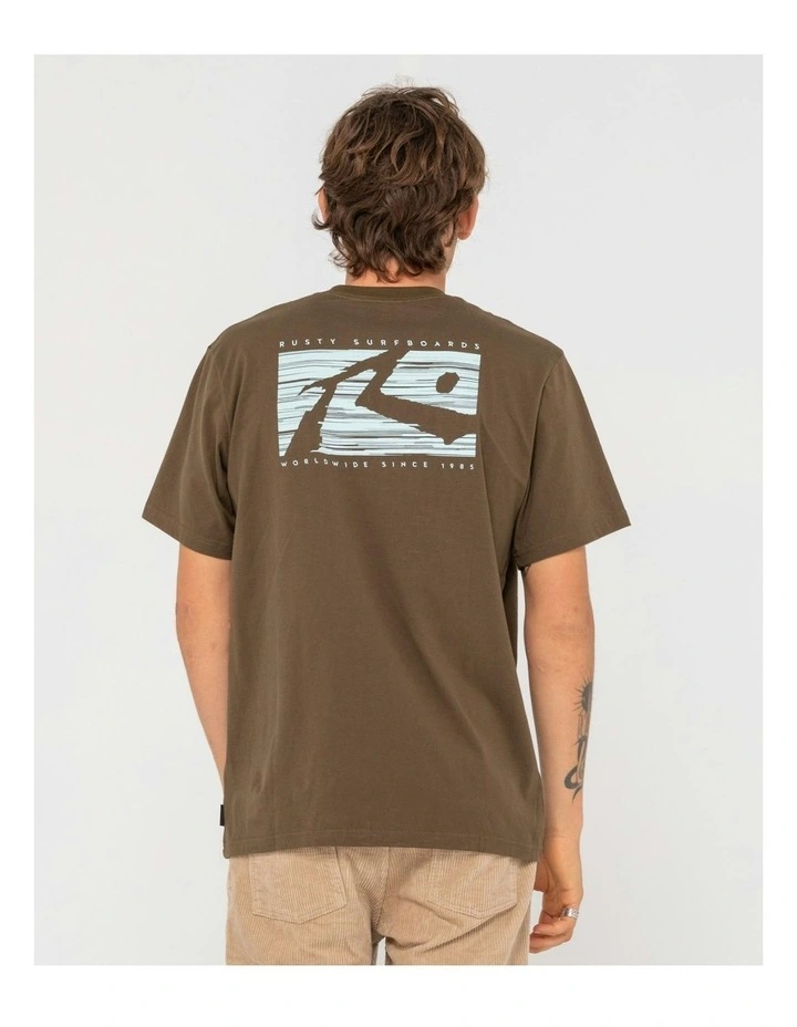 R Dot Short Sleeve T-shirt in Brown