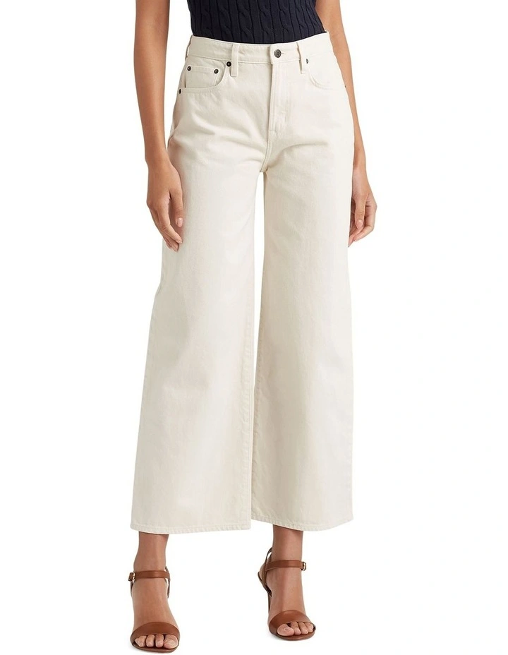 High Rise Wide Leg Jean in Natural