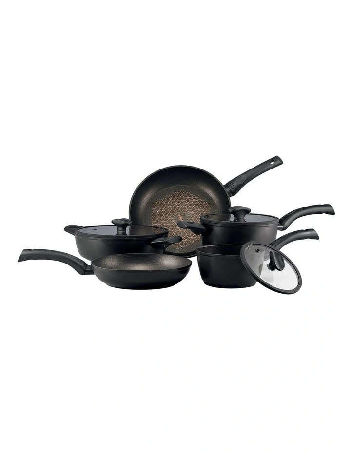 Per Salute Nonstick Induction Cookware Set 5 Piece in Black