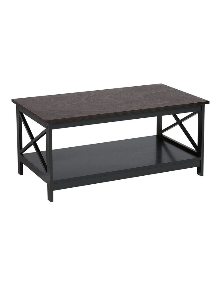 Irene Cross Coffee Table in Black
