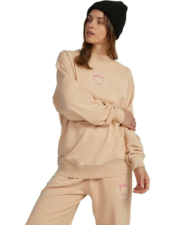 Here And Now Long Sleeve Sweatshirt in Hazelnut
