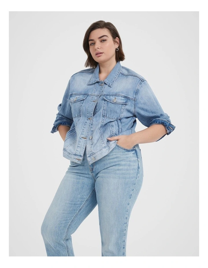 Common Standard Denim Jacket In Mid Wash Vintage