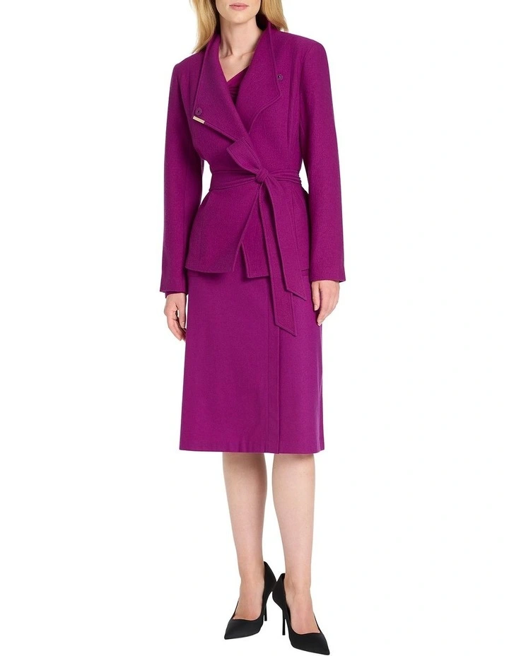 Lea Felted Wool Jacket in Plum