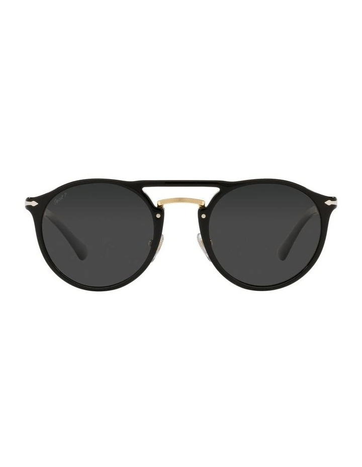 PO3264S Black Polarised Sunglasses