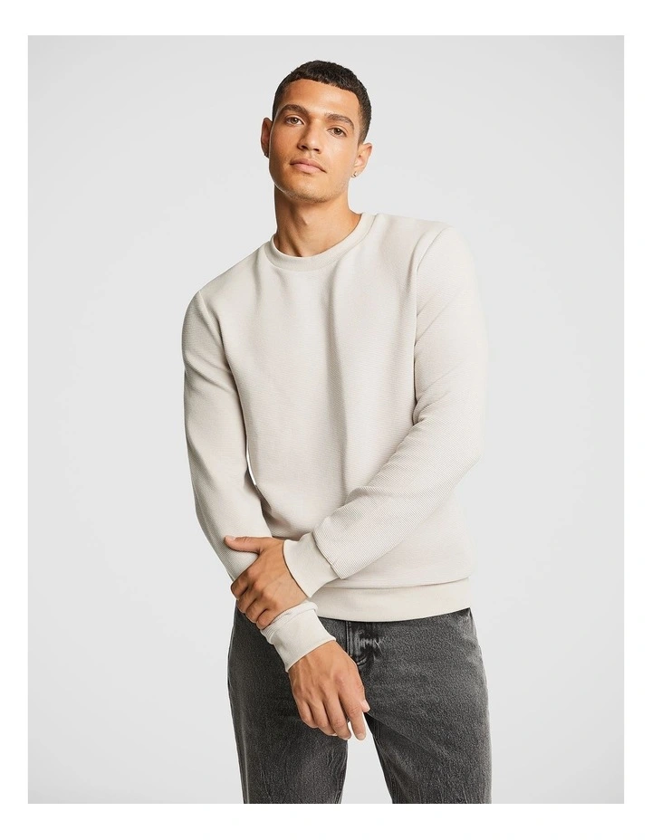 Brady Crew Sweatshirt in Natural
