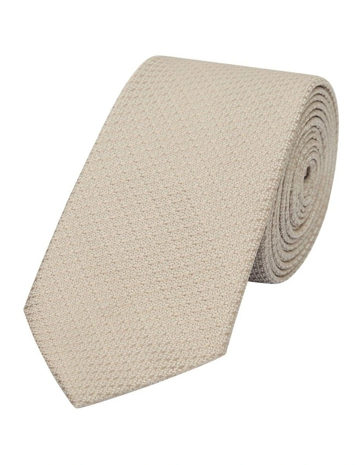Oslo Textured Tie 6.5cm in Natural