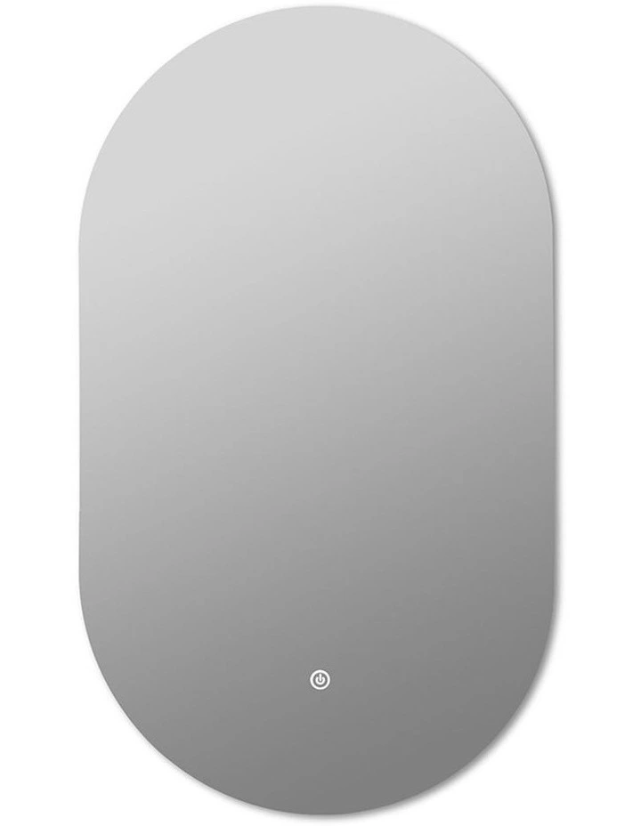 LED Wall Mirror Oval 50x90cm in Grey