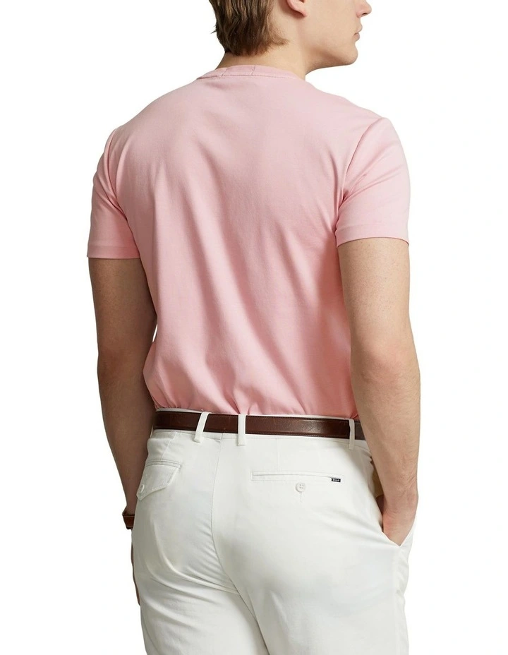 Custom Slim Fit Soft Cotton T-Shirt in Pink