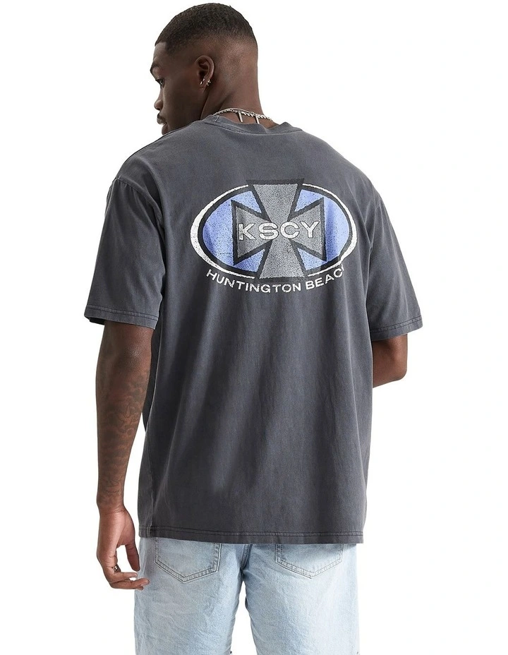 Gatekeeper Box Fit Tee in Pigment Asphalt