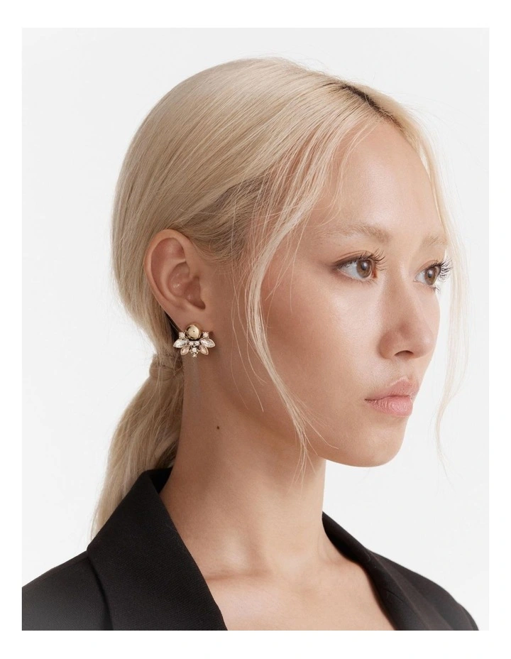 Exploration Stud Earrings in Gold Silver